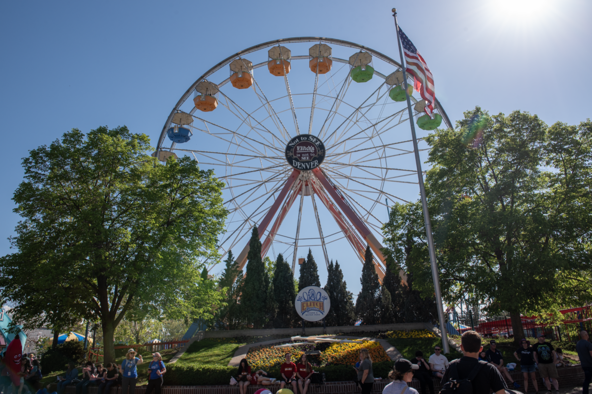 5.10.25 The Ferris wheel at the entrance of Elitch Gardens. 